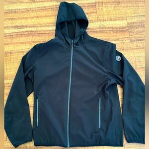 Colmar black windbreaker with hood
